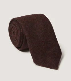 Birdseye Tie In Dark Red