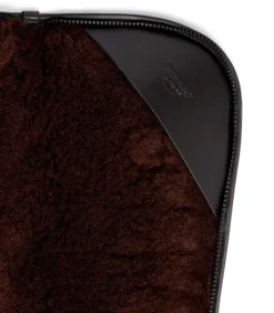 Bridle Leather Slip - Sheepskin Lined In Dark Brown