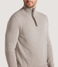 Men'S Cashmere Quarter Zip Sweater