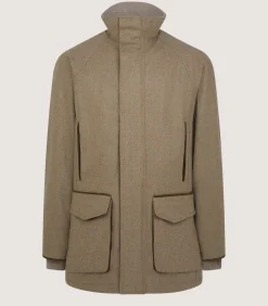 Men'S Cashmere Tweed Raglan Field Coat