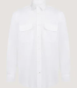 Men'S Handkerchief Linen Double Pocket Shirt