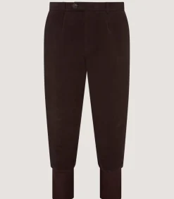 Men'S Moleskin Breeks - Storm Cuff In Rouge Brown