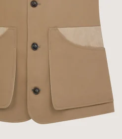 Men'S Summer Cotton Sporting Vest In Dark Taupe
