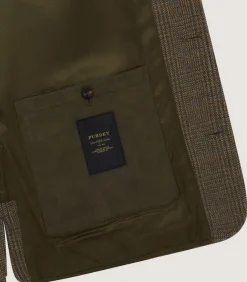 Men'S Tweed High Collar Sporting Vest In Morlich