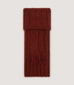 Pendower Cashmere Field Sock In Rust