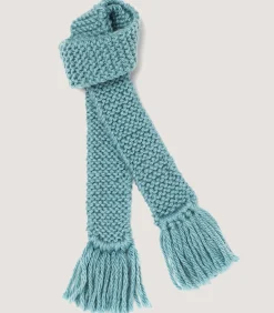 Saltby Handknitted Wool Garter In Teal