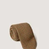 Tweed Check Tie In Bronze Green