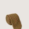 Tweed Check Tie In Lovat Green