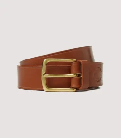 Unlined Bridle Leather Belt In London Tan