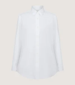 Women'S Button Down Signature Cotton Twill Shirt In White