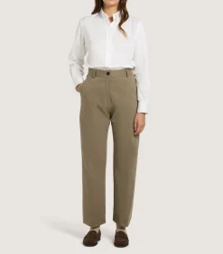 Women'S Button Down Signature Cotton Twill Shirt In White
