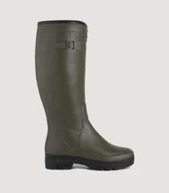 Women'S Le Chameau Country Wool Lined Boot In Dark Green