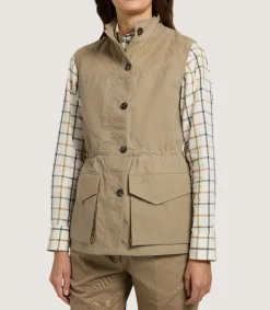 Women'S Summer Cotton Sporting Vest In Dark Taupe