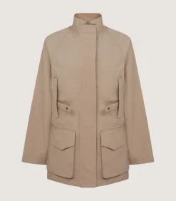 Women'S Summer Dry Wax Field Coat In Taupe