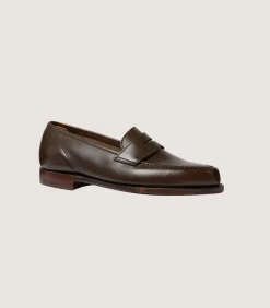 Women'S Unlined Waxed Penny Loafers With Superflex Leather Sole